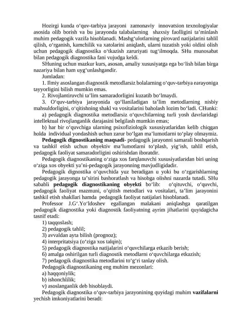 Pedagogik diagnostika 3