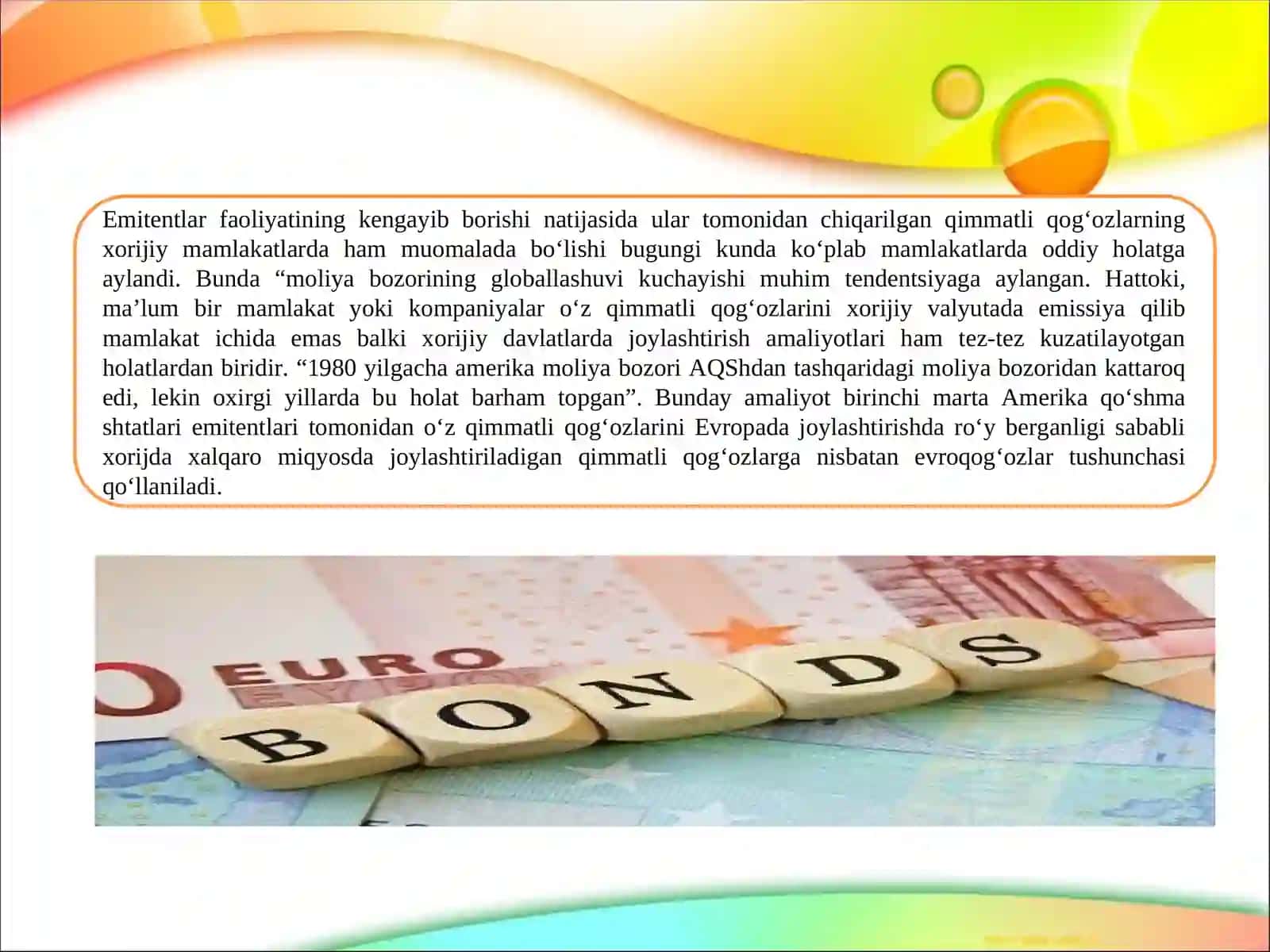 XALQARO QIMMATLI QOG’OZLAR BOZORI 3