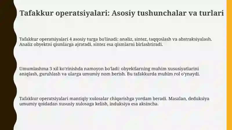 Tafakkur operatsiyalari 3