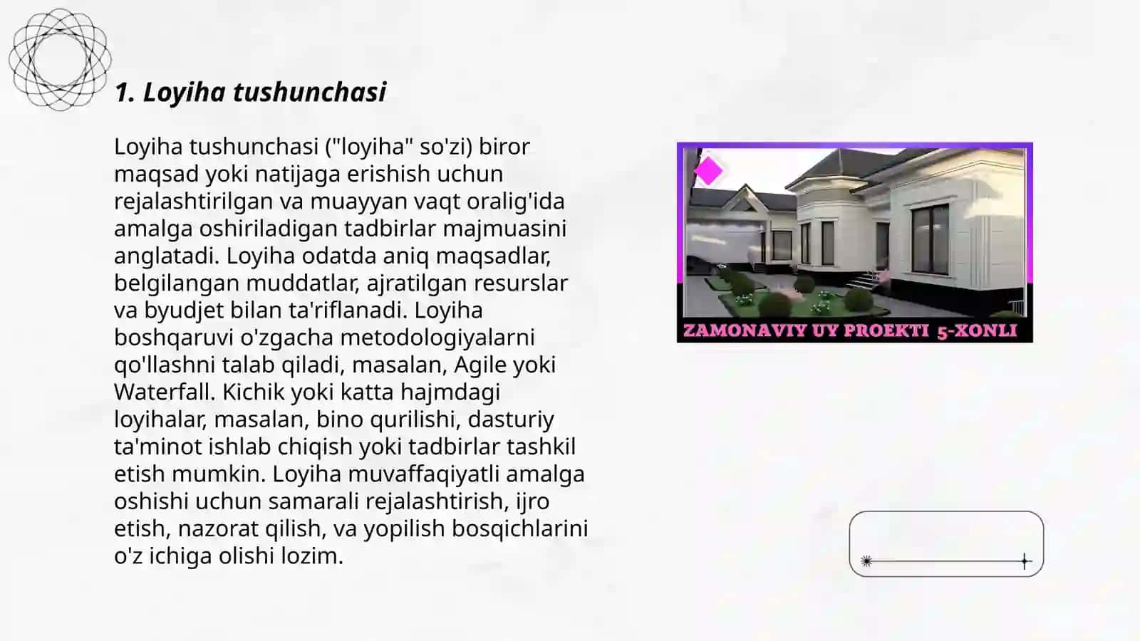Loyiha.Loyiha tasnifi 3