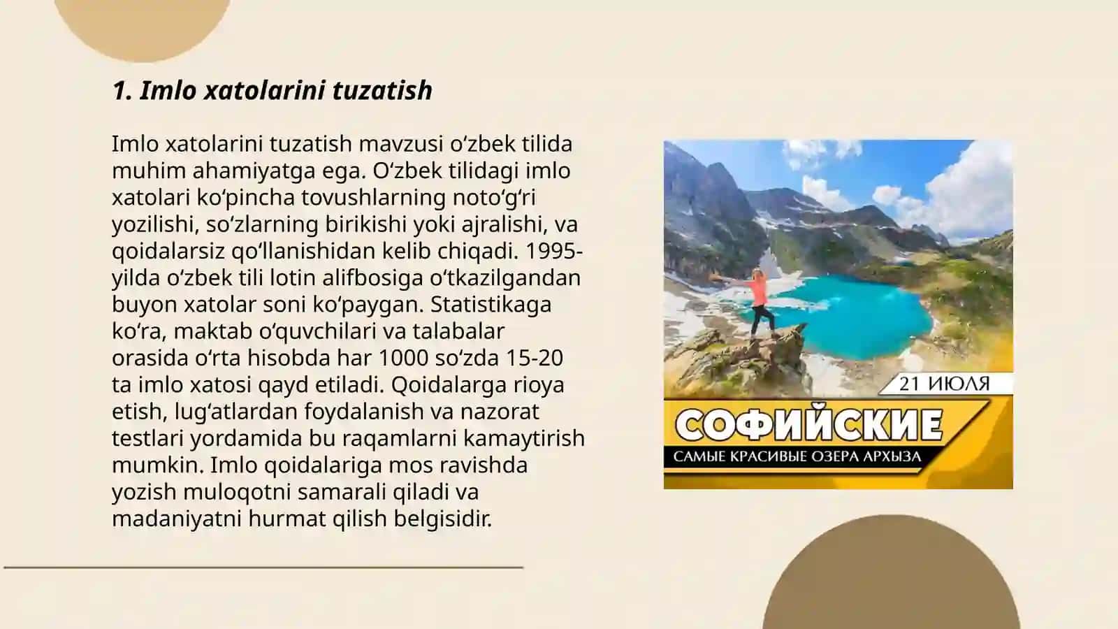 Imlo xatolarini tuzatish 3
