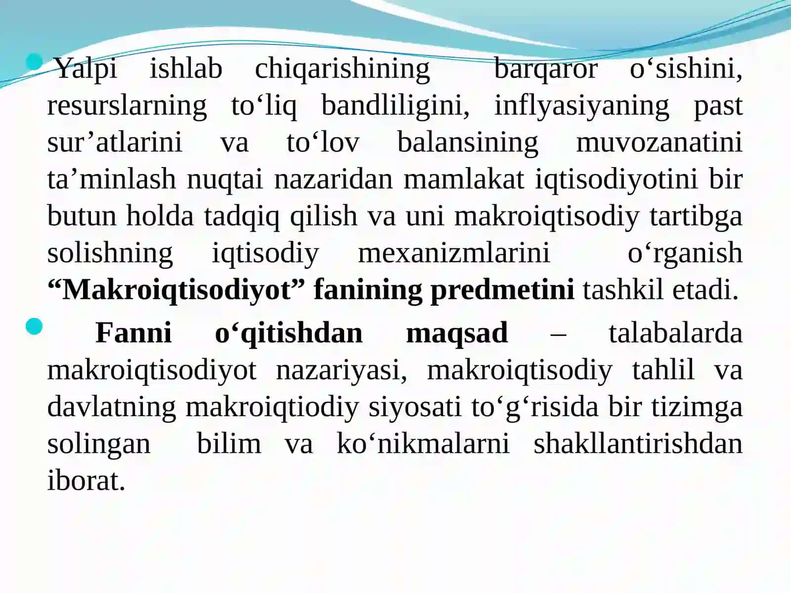 MAKROIQTISODIYOTGA KIRISH 3