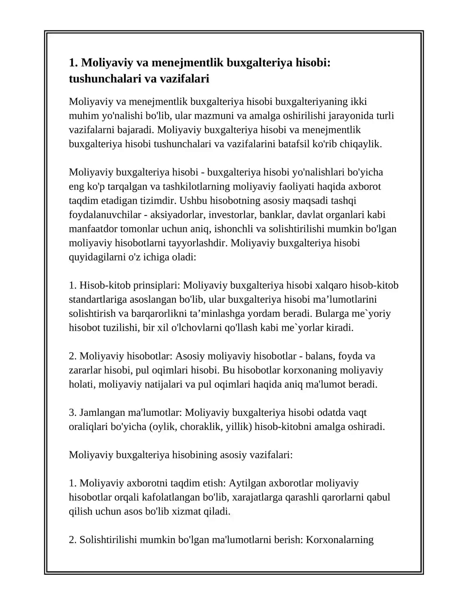 Moliyaviy va menejmentlik buxgalteriya hisobi 3