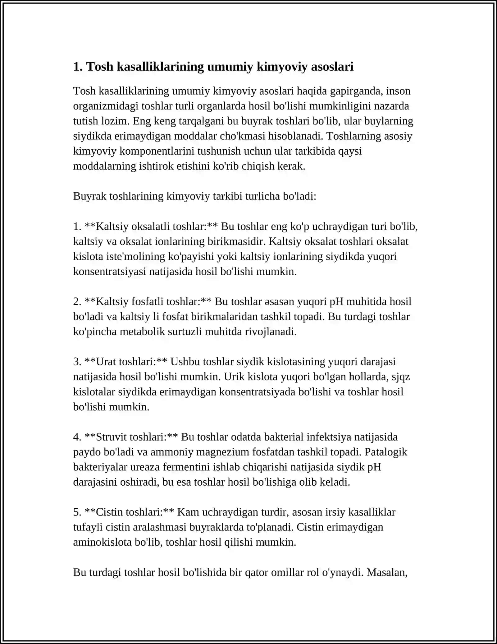 TOSH KASALLIKLARINING KIMYOVIY ASOSLARI 3