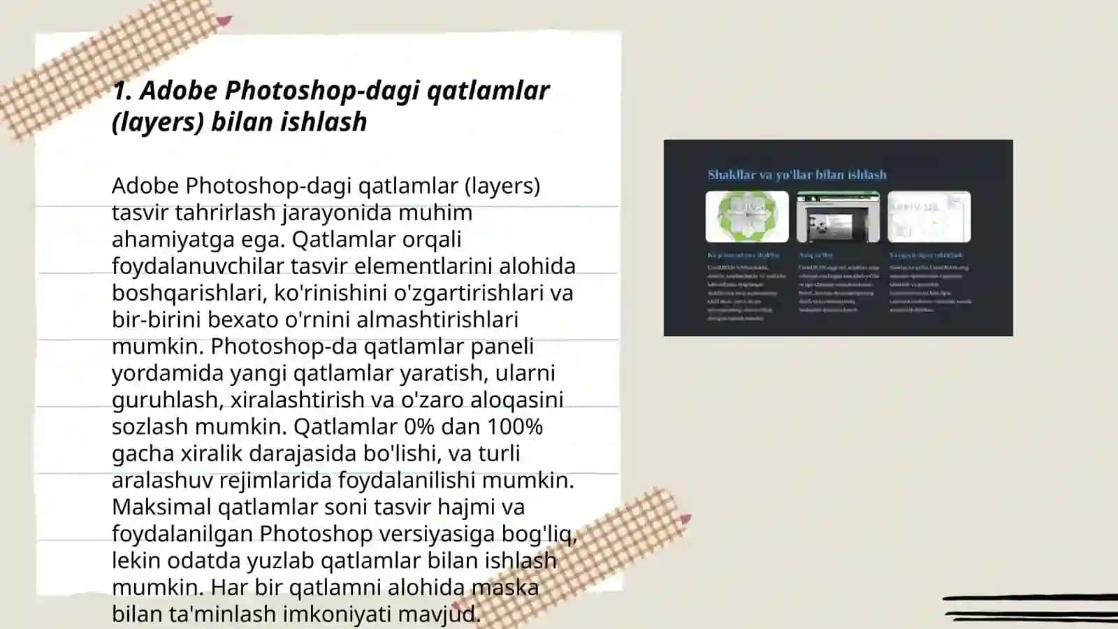 Adobe Photoshop Tahrirlash Qismi Imkoniyatlari 3