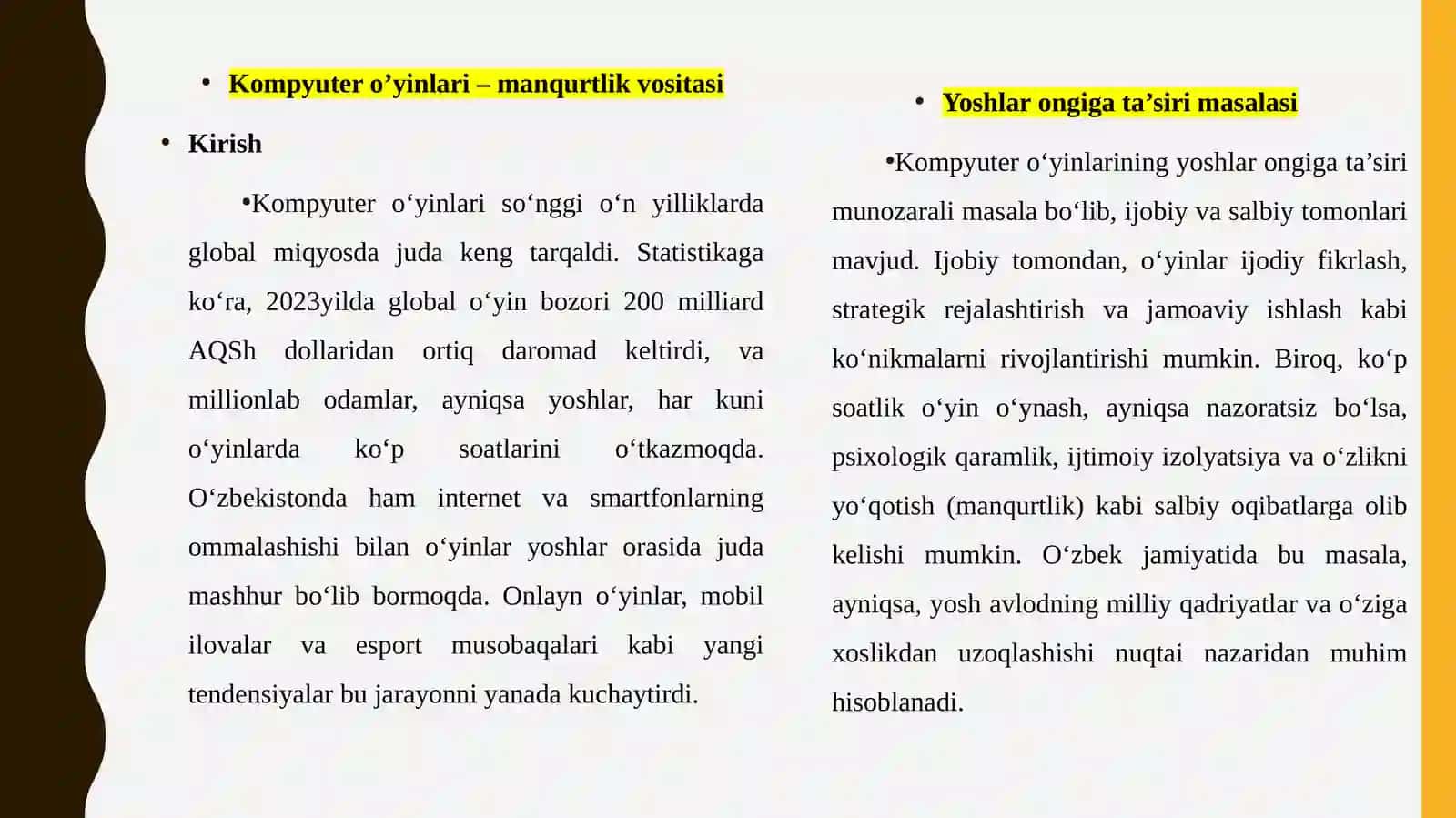 Kompyuter o’yinlari manqurtlik vositasi 3