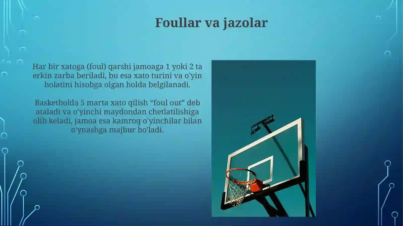 Basketbol O'yin Turi Qoidalari 3