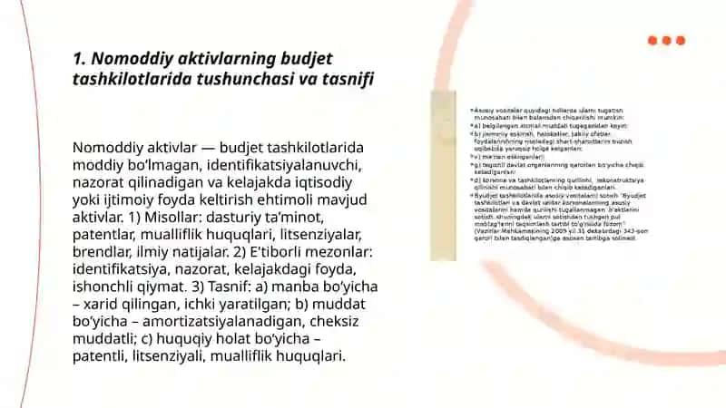 Budjet tashkilotlarida nomoddiy aktivlar hisobini tashkil etish 3