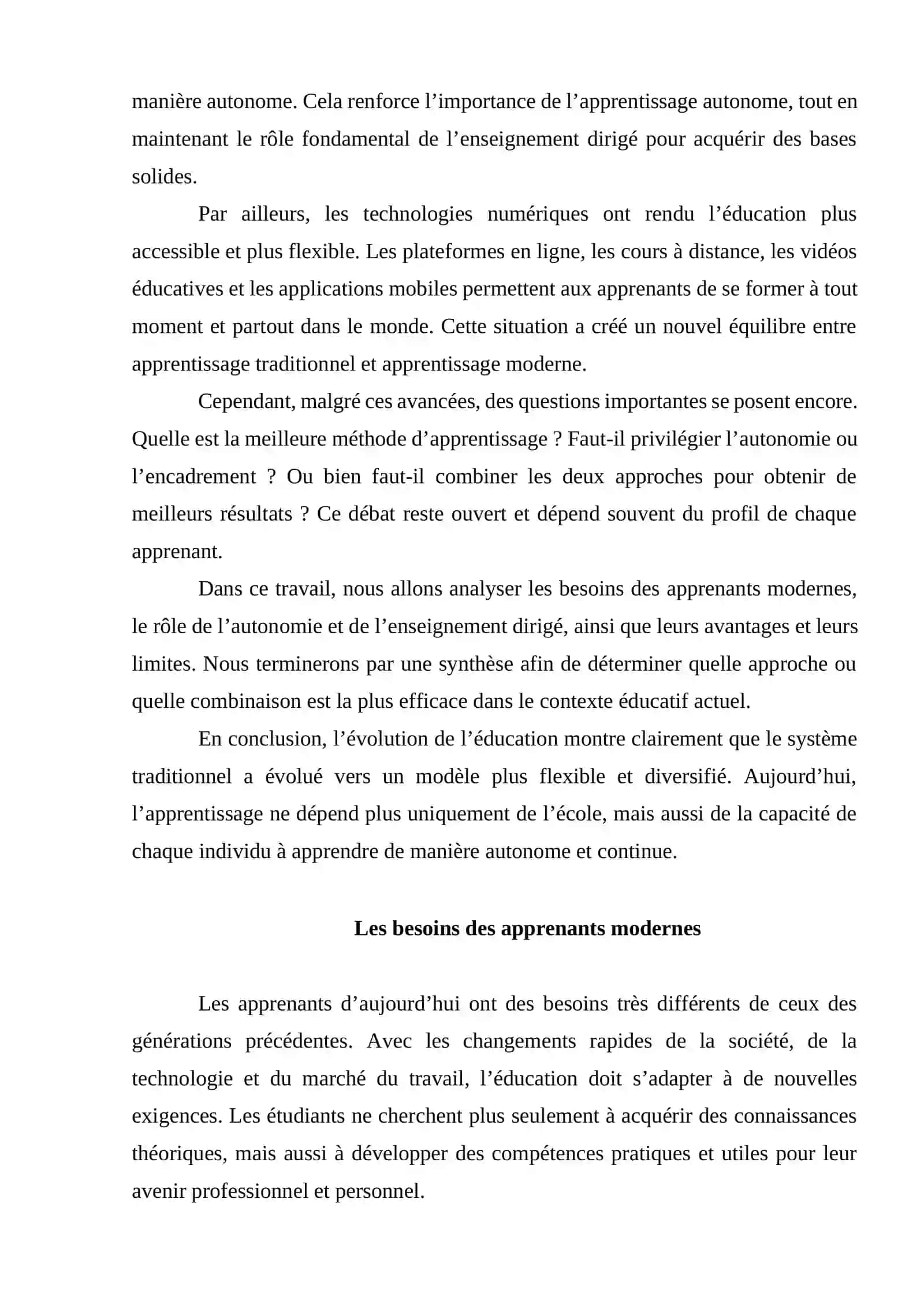 DÉBAT – AUTONOMIE OU ENSEIGNEMENT DIRIGÉ? 3