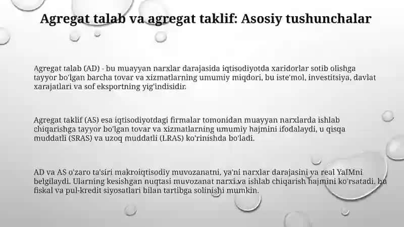 Agregat talab va taklif 3