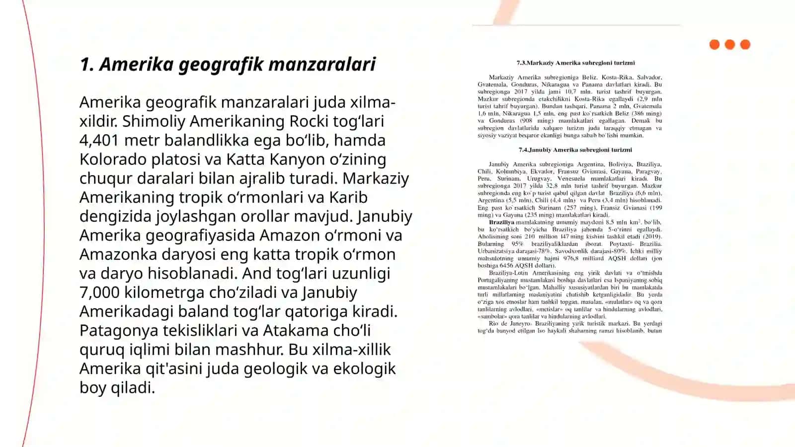 Amerika turizm geografiyasi 3