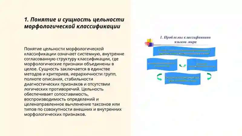 Цельность морфологической классификации 3