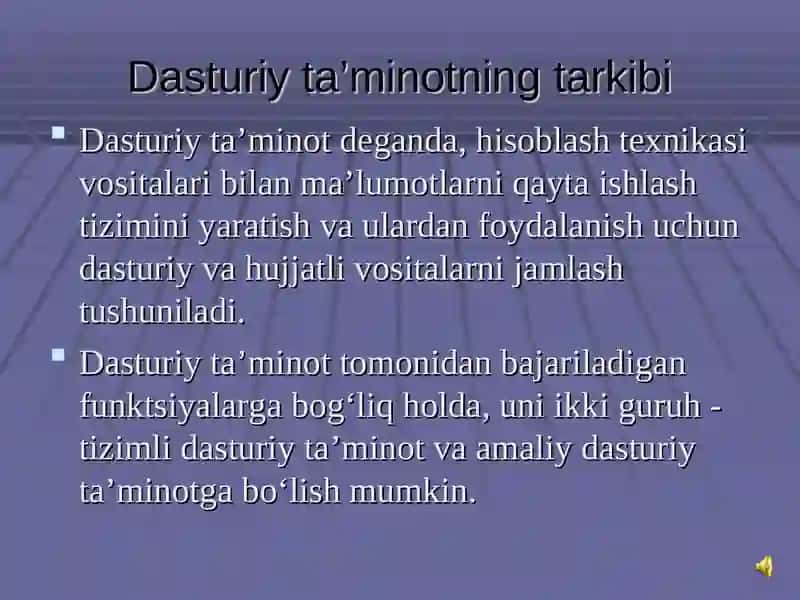 Dasturiy taminot va uning rivojlanish tendensiyalari 3