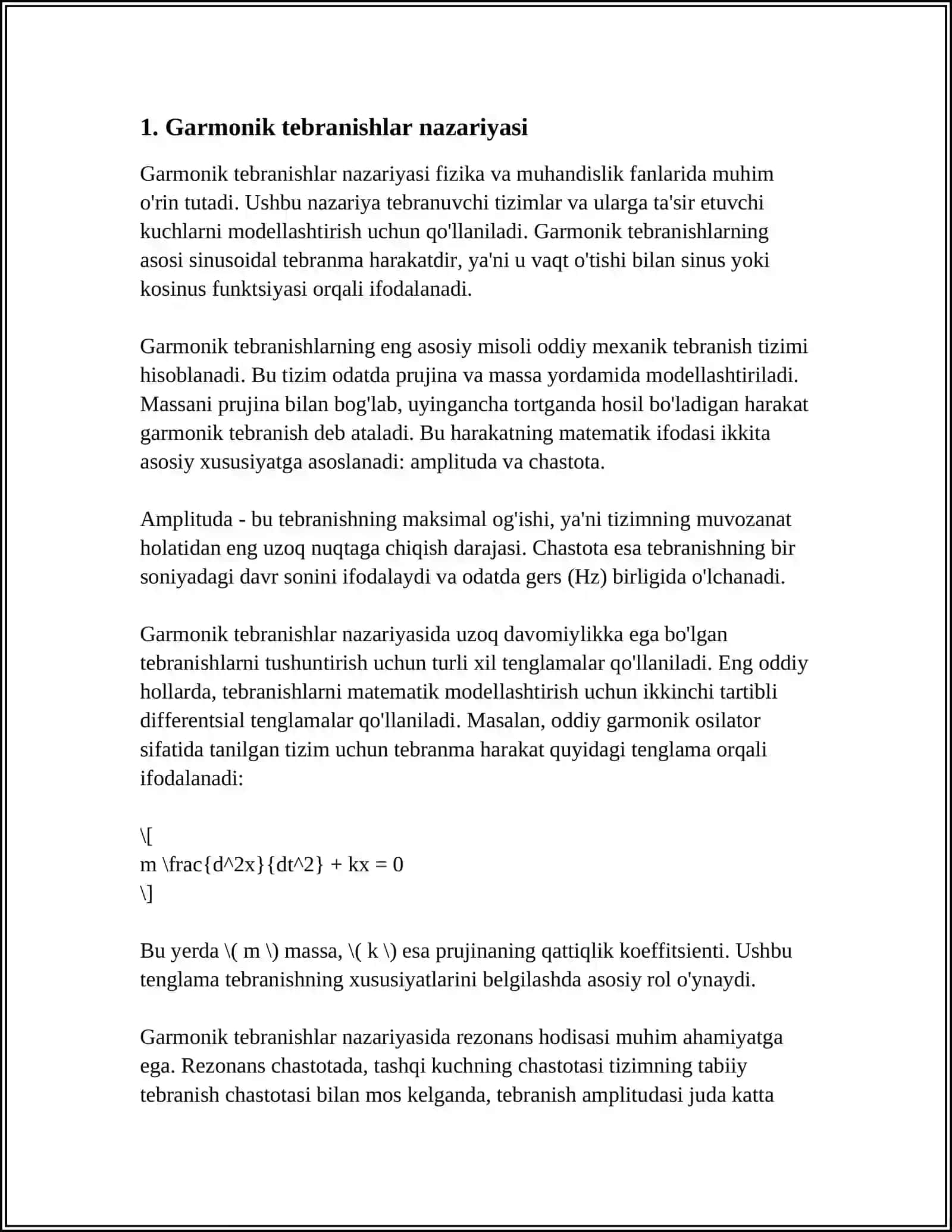 GARMONIK TEBRANISHLAR 3