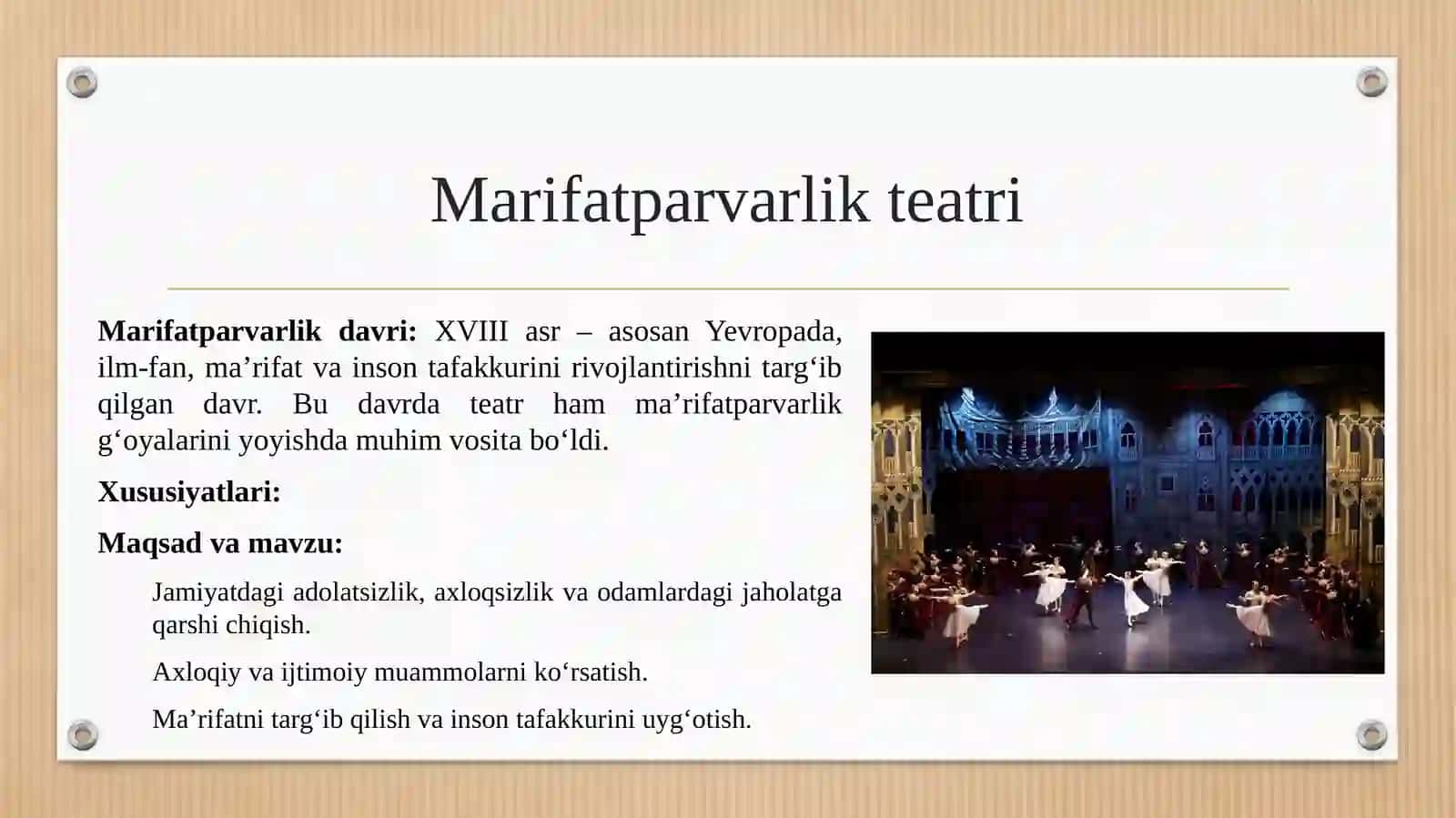 Ma’rifatparvarlik teatri. Italiyan teatri 3