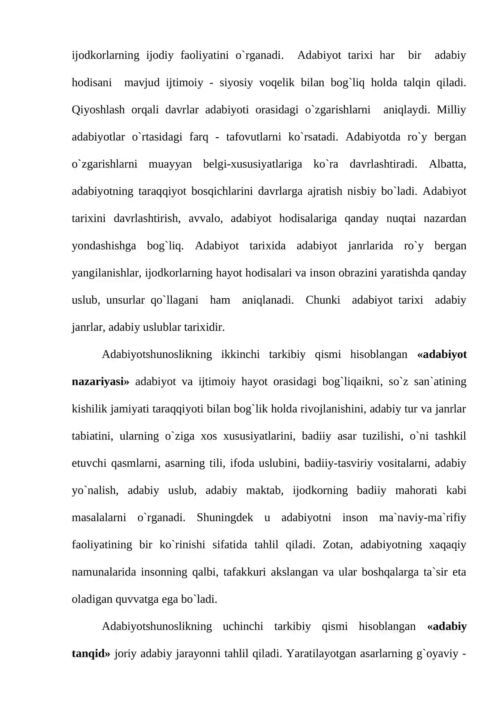 ADABIYOTSHUNOSLIK – SO`Z SАN`АTI HAQIDАGI FАN 3