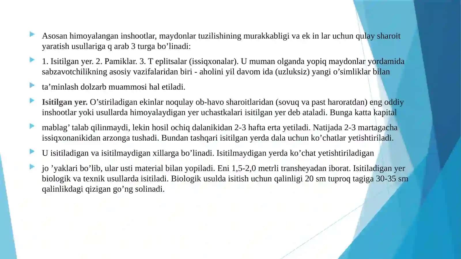 YOPIQ KO’CHATXONALARDA NIHOLLARNI PARVARISHLASH AGROTEXNIKASI 3