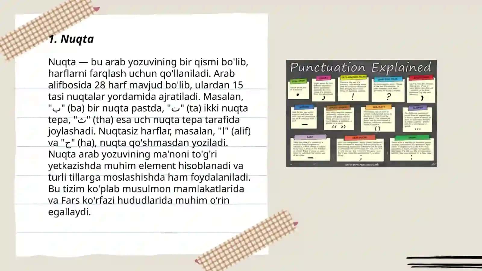 Tinish belgilari 3