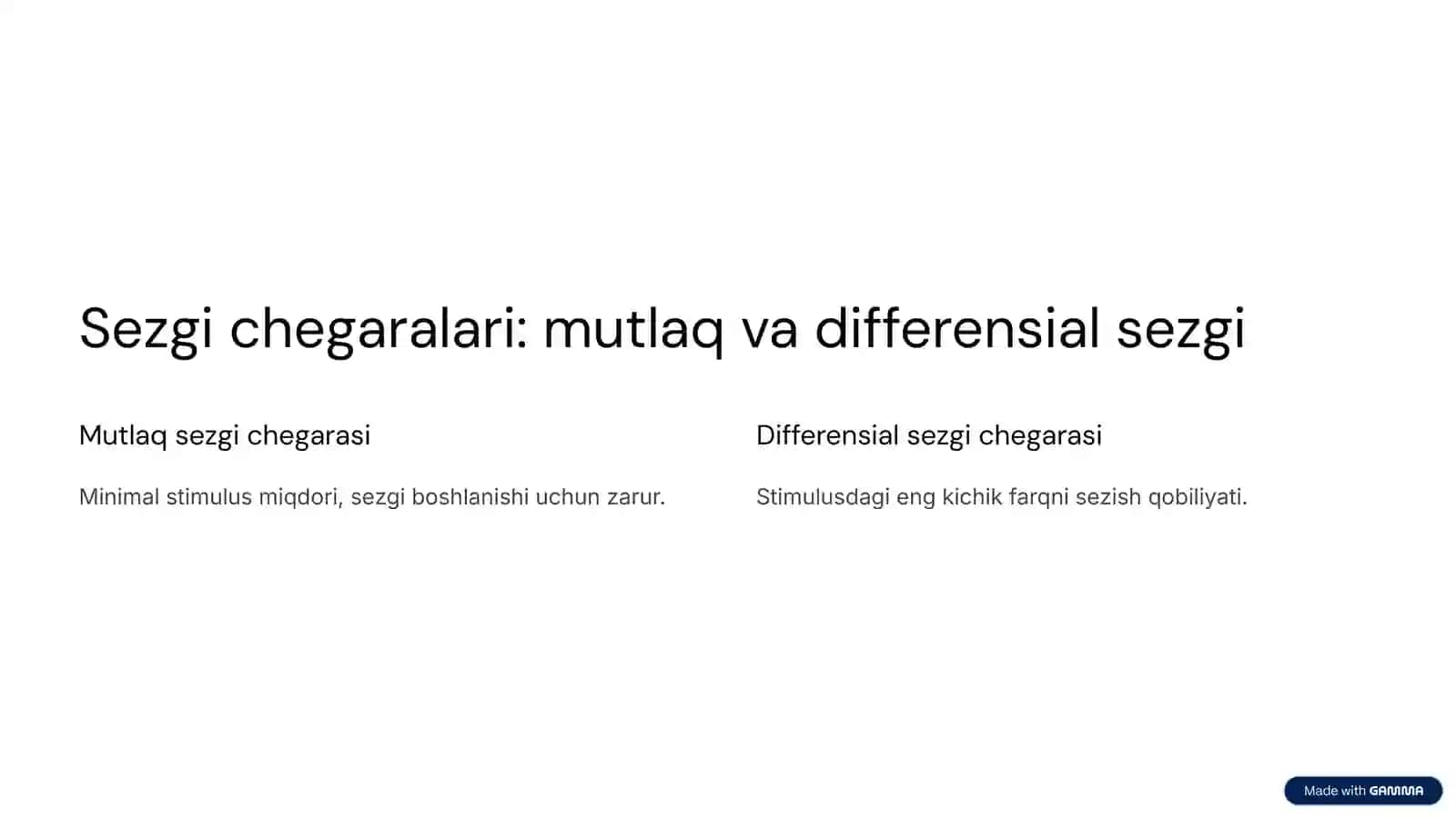 Sezgining psixofizik qonuniyatlari 3