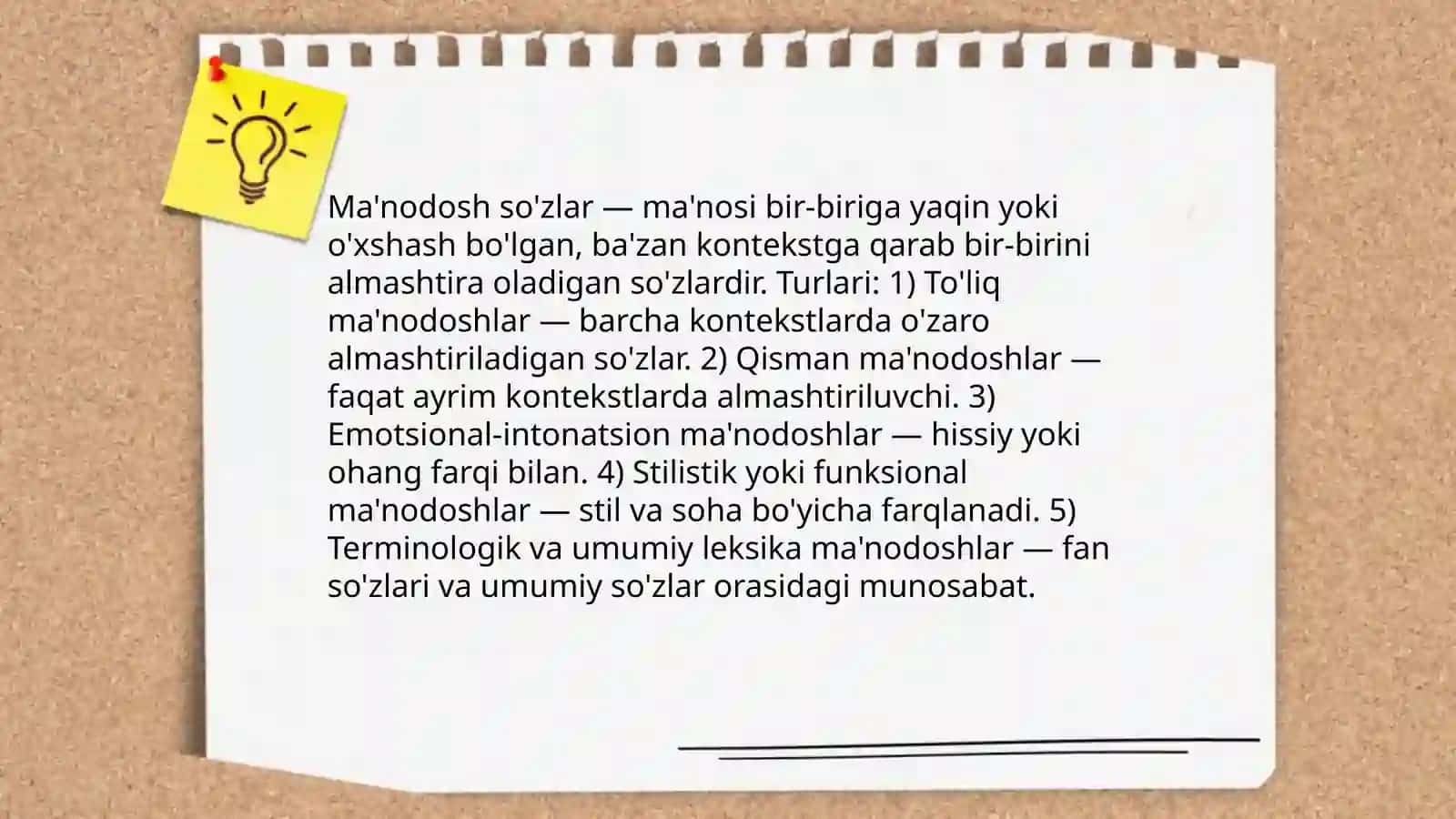 Ma'nodosh,shakldosh, zid ma'noli so'zlar 3