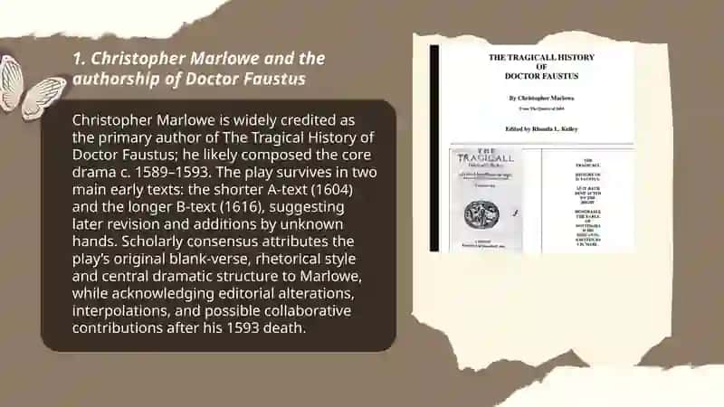 Christopher Marlowe and the authorship of Doctor Faustus 3