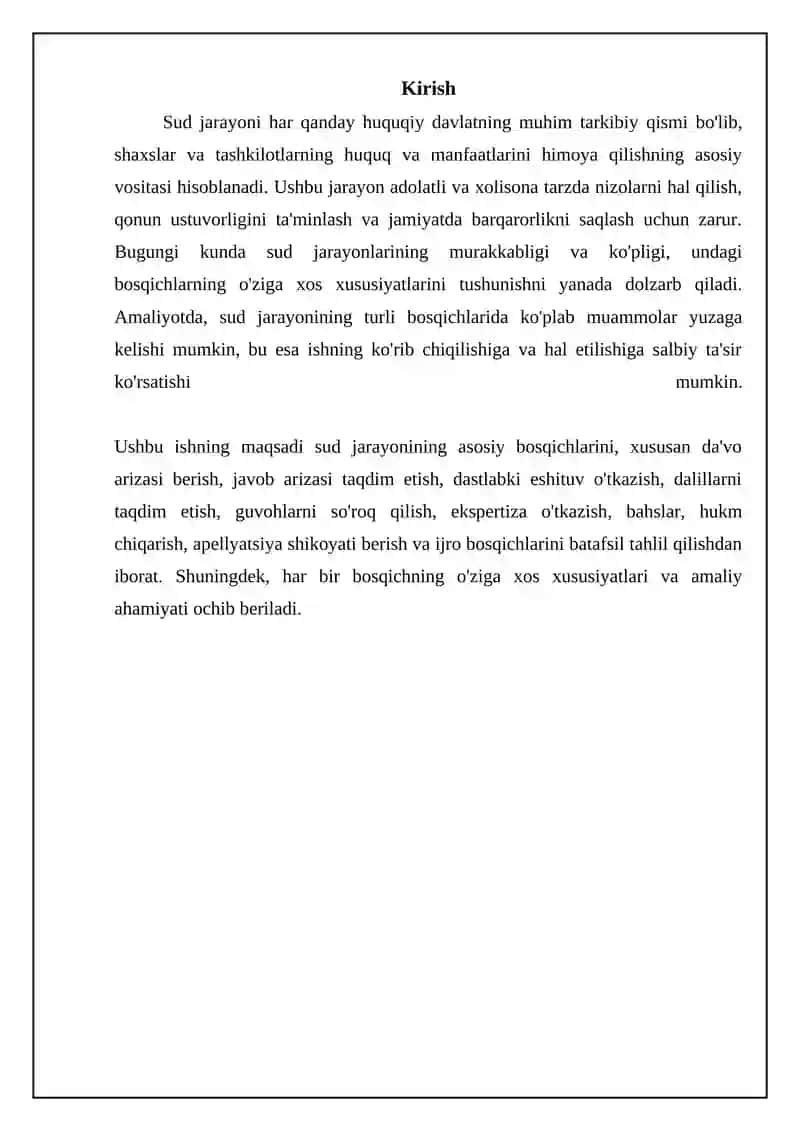 Sud jarayonining asosiy bosqichlari 3
