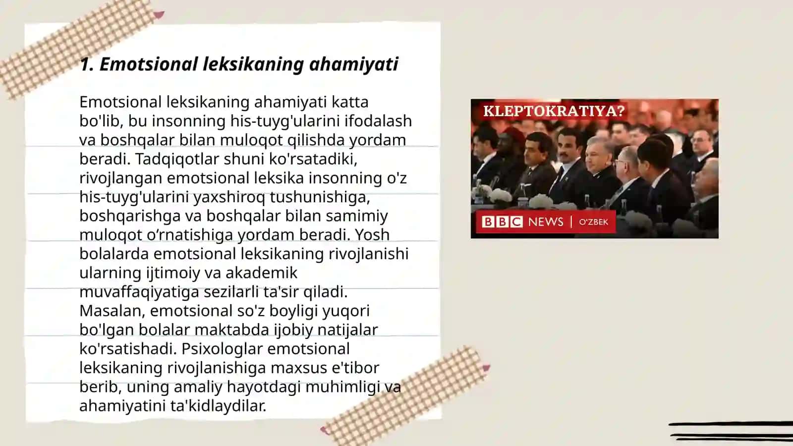 Emotsional jihatdan o'zbek tili leksikasi 3