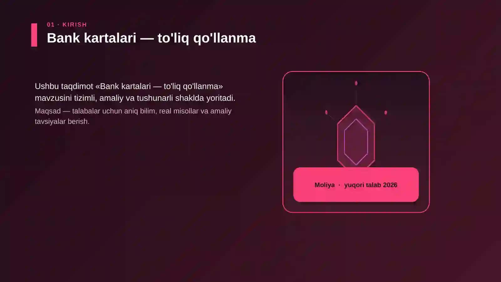 Bank kartalari — to'liq qo'llanma 3