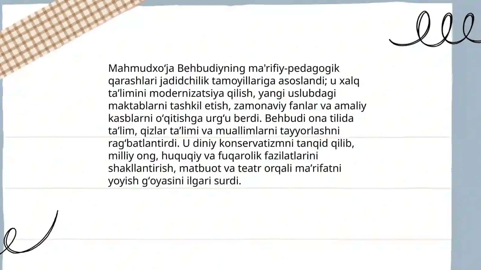 Mahmudxoʻja Behbudiyning ma'rifiy-pedagogik faoliyati 3