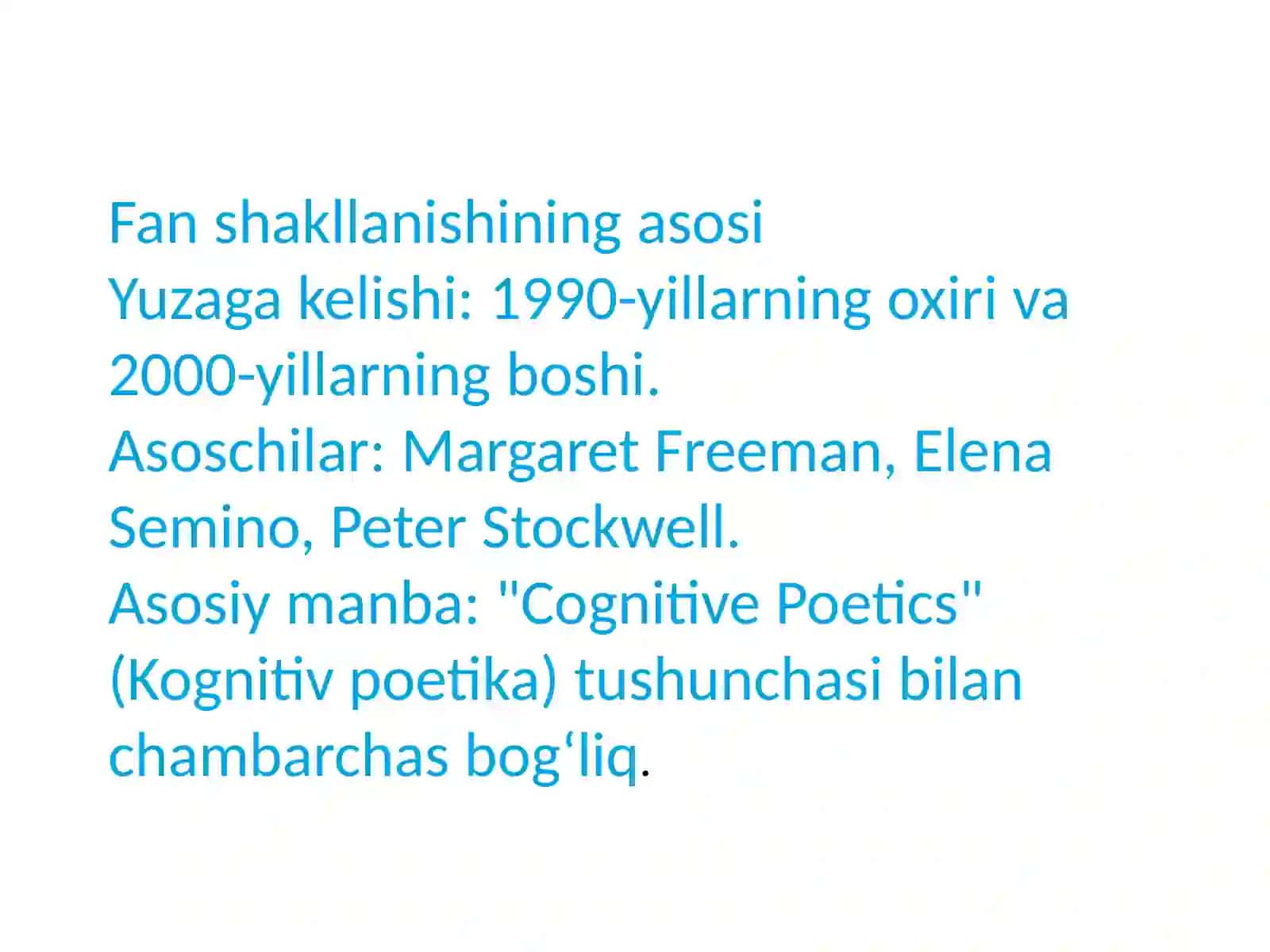 Kognitiv stilistika: Til, Tafakkur va Matn talqini 3
