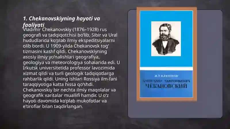 Chekanovskiyning hayoti va faoliyati 3