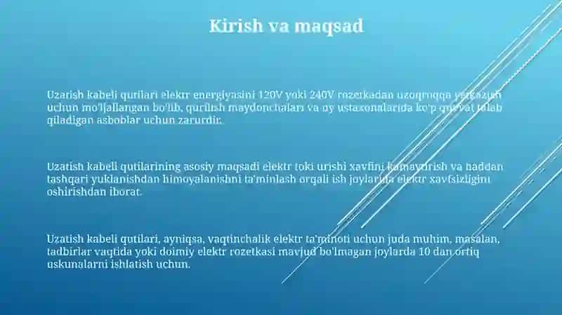 Uzatish kabeli qutilari 3