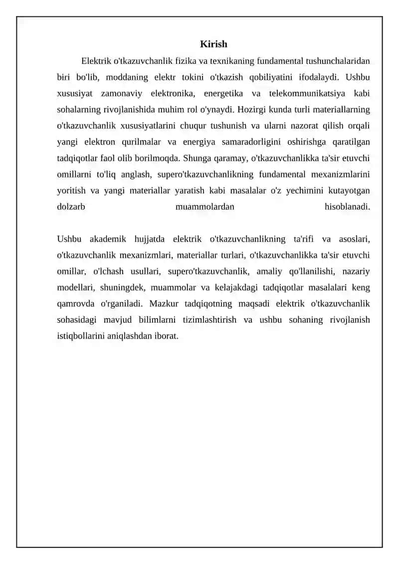 Elektrik o'tkazuvchanlik 3
