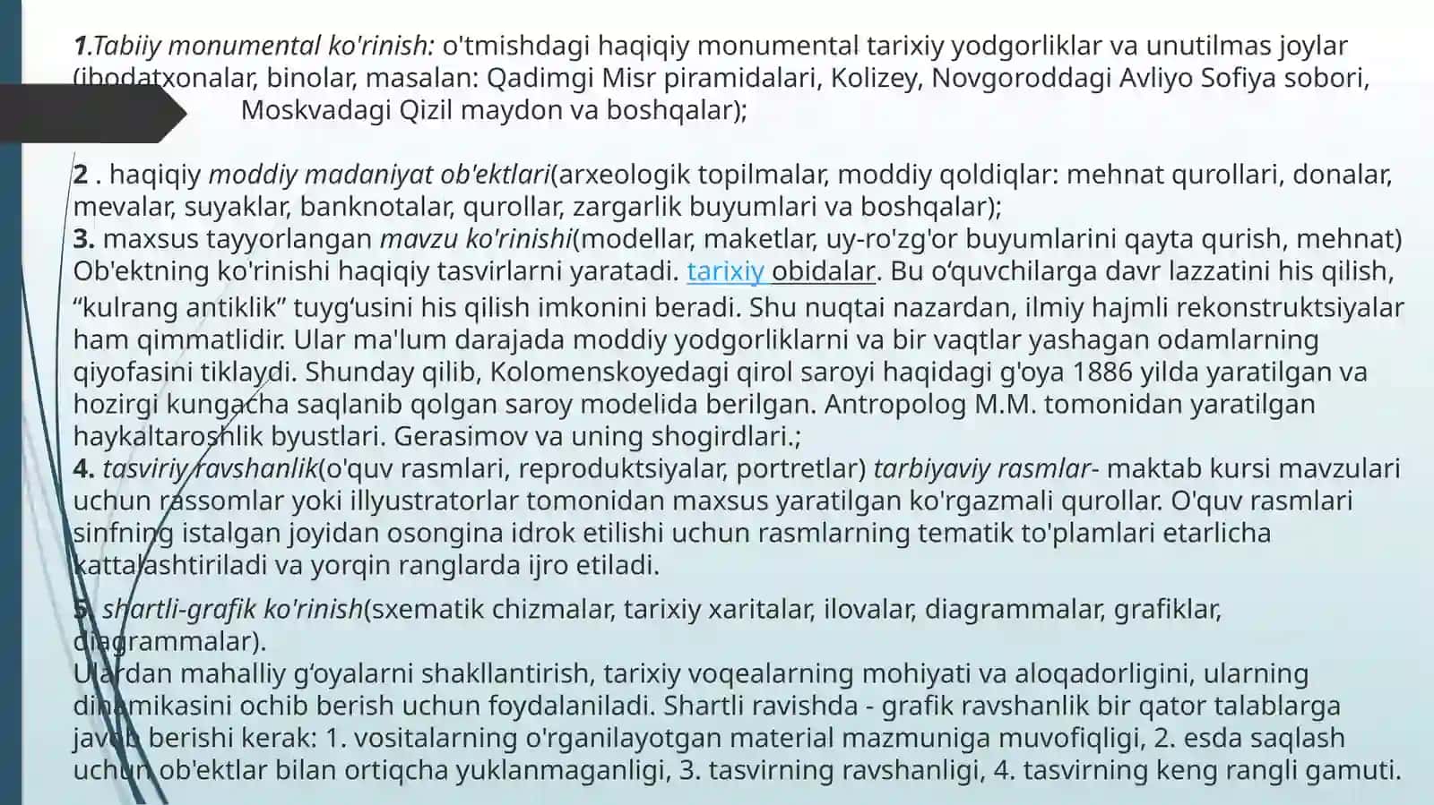 O’qitishning ekranli va ko’rgazmali vositalari 3