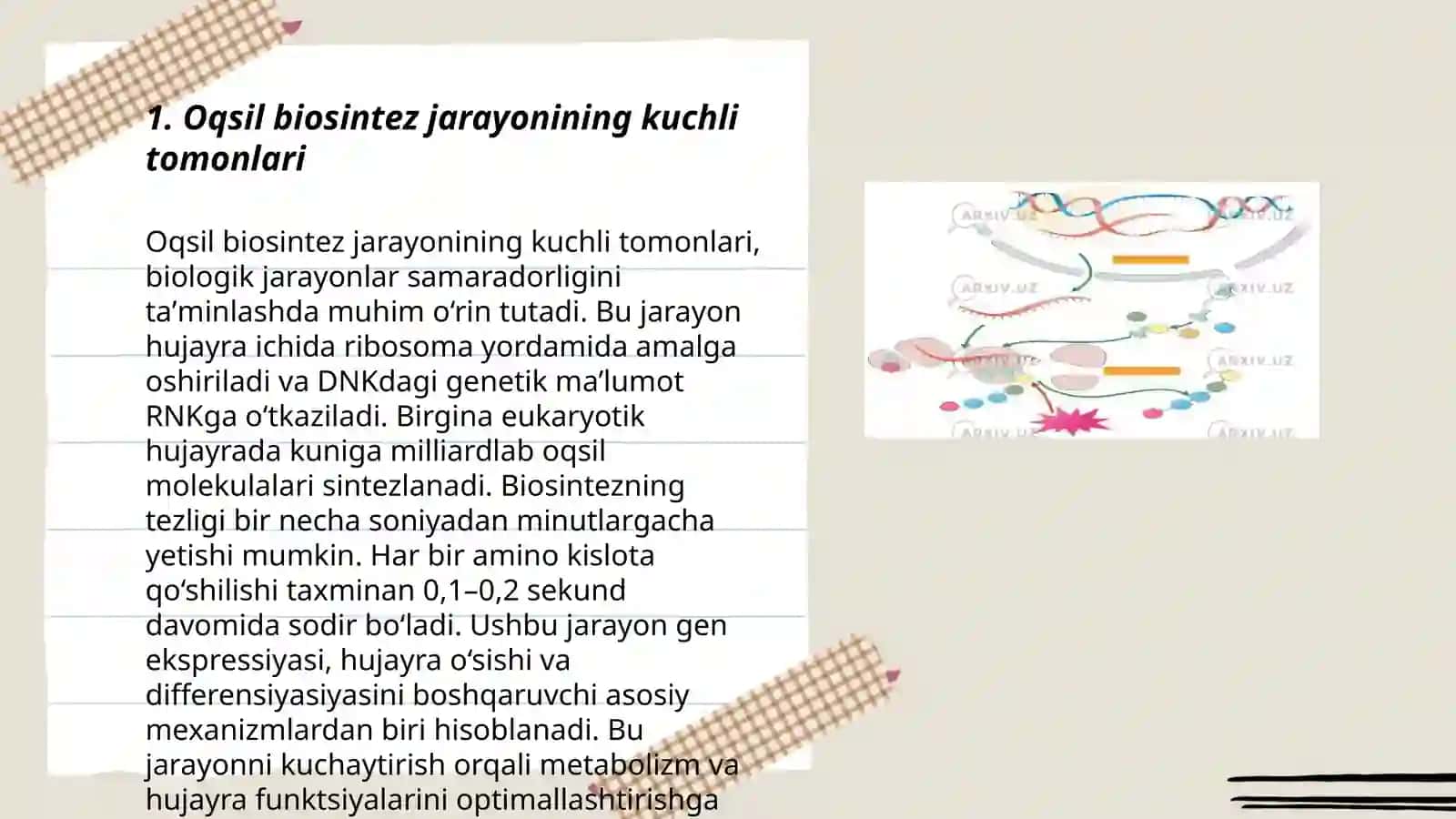 Oqsil biosintez jarayoni 3
