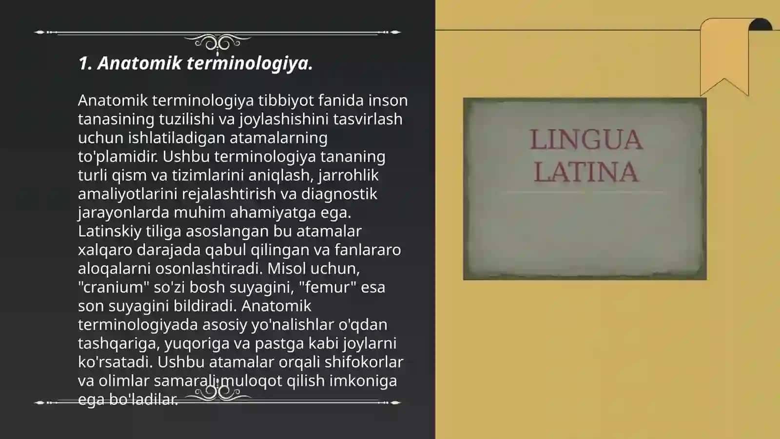 Tibbiyotda Lotin Tilini O'rganamiz 3