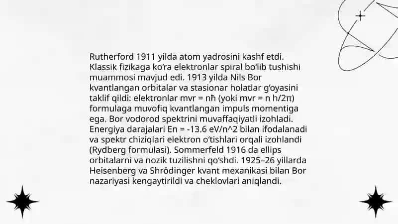 Vodorod atomining Bor nazaryasi 3