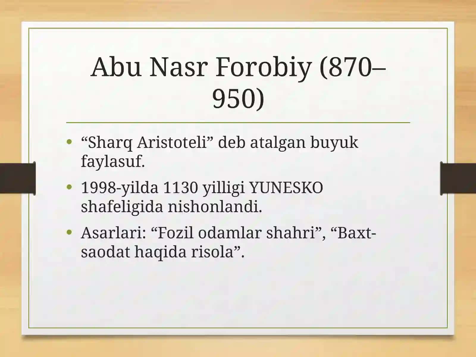 Mustaqillik davrida Oʻzbekiston Respublikasida yubileylari nishonlangan Oʻrta Osiyo allomalari 3