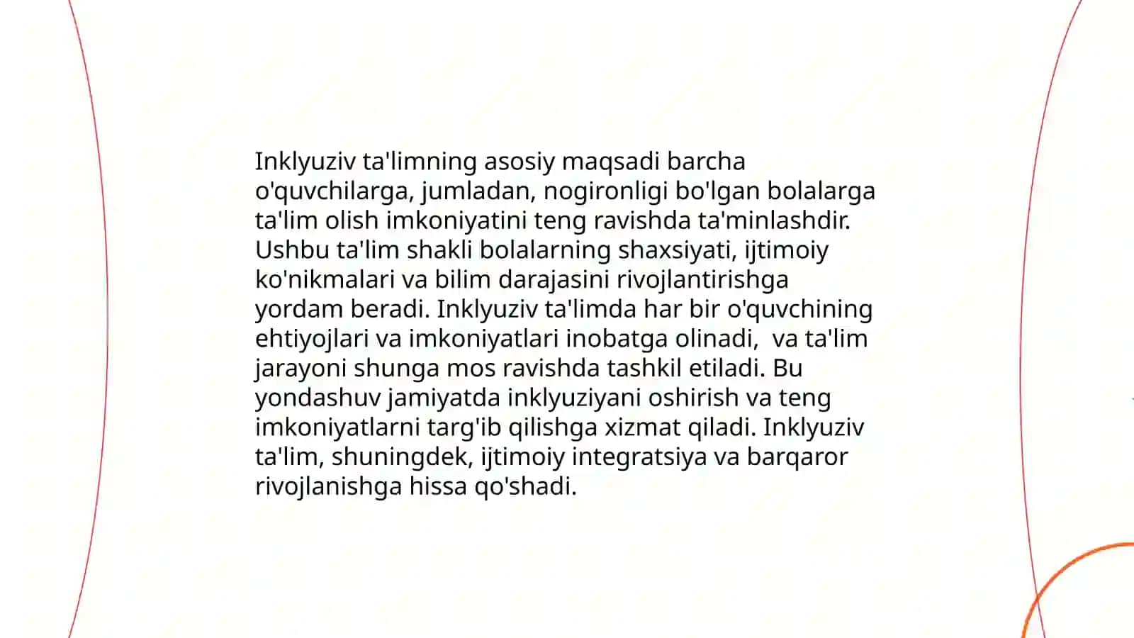 Inklyuziv ta'limning asosiy maqsadlari 3