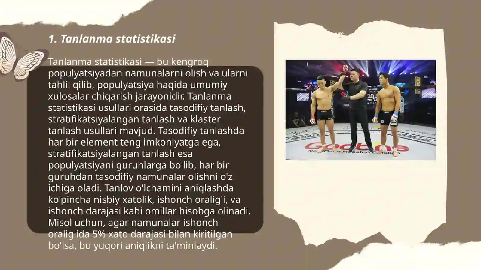 Tanlanma statistikasi 3