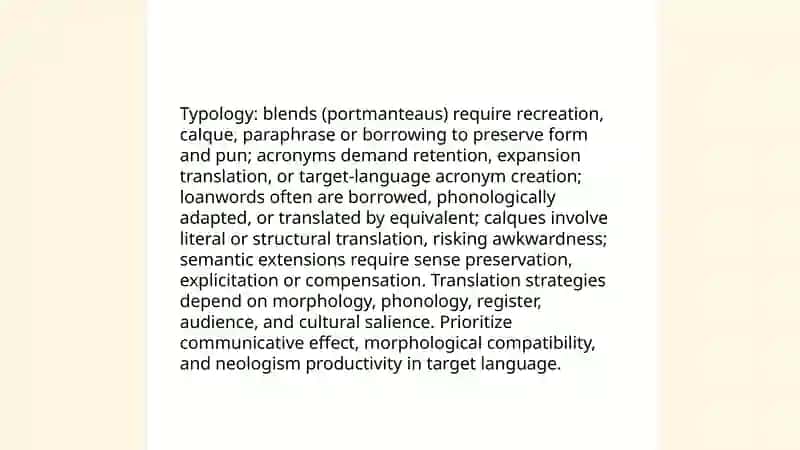 Translation of Neologisms 3