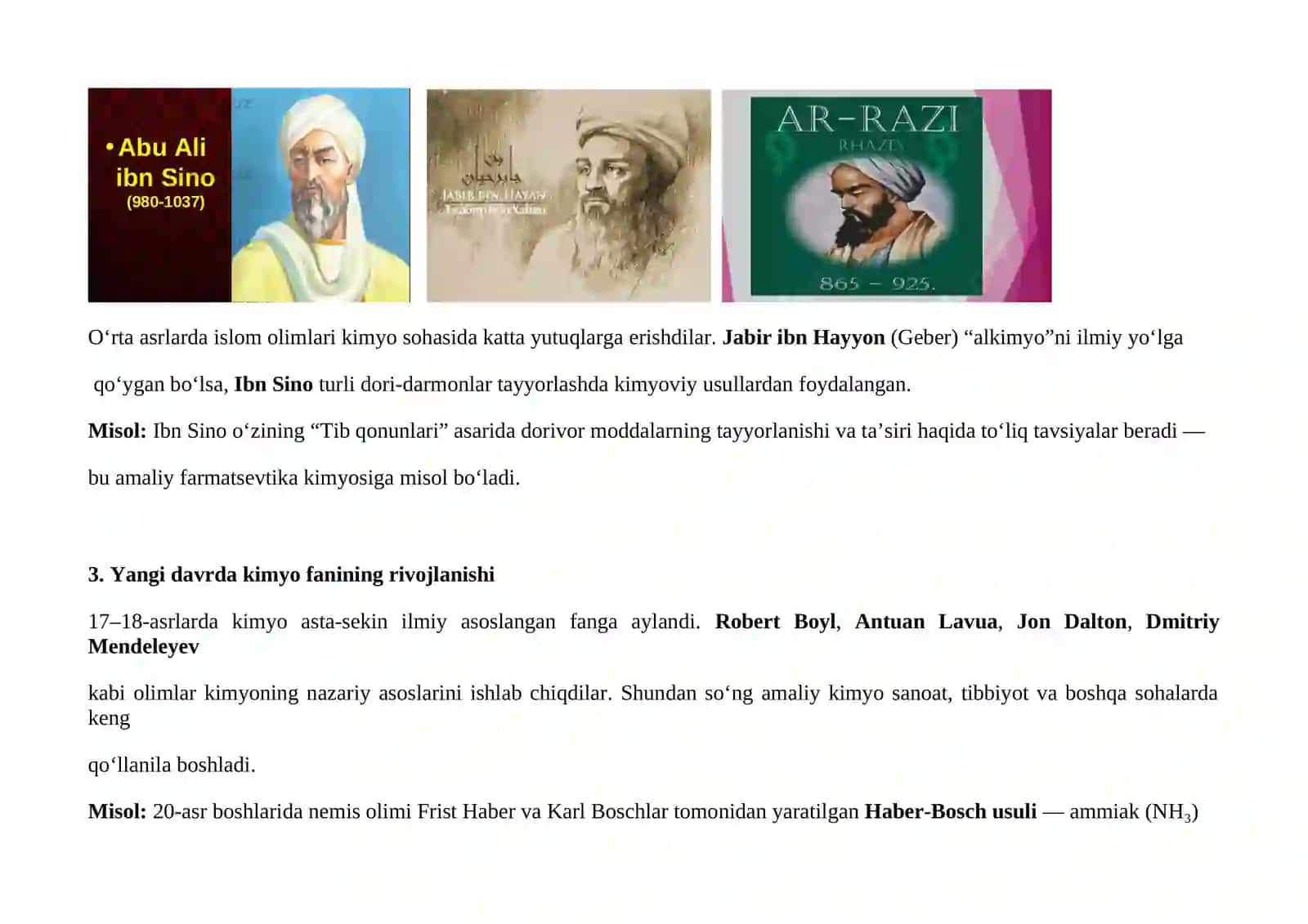 Amaliy kimyo fanining vujudga kelishi va rivoji 3