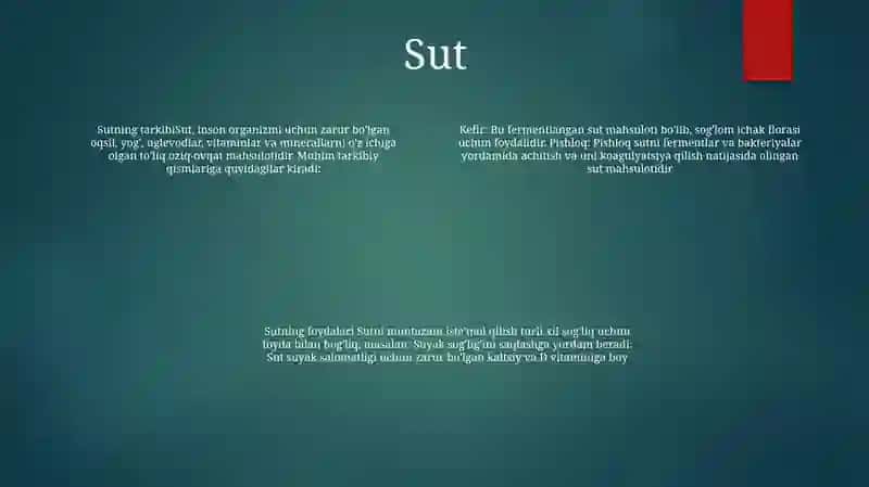 Sut Maxsulotlari Turlari 3
