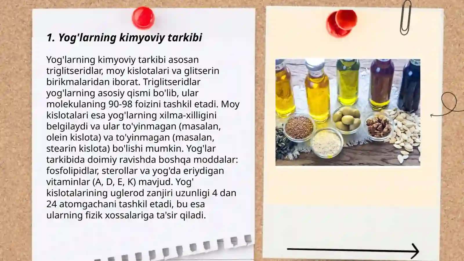 Yog'larning kimyoviy tarkibi 3