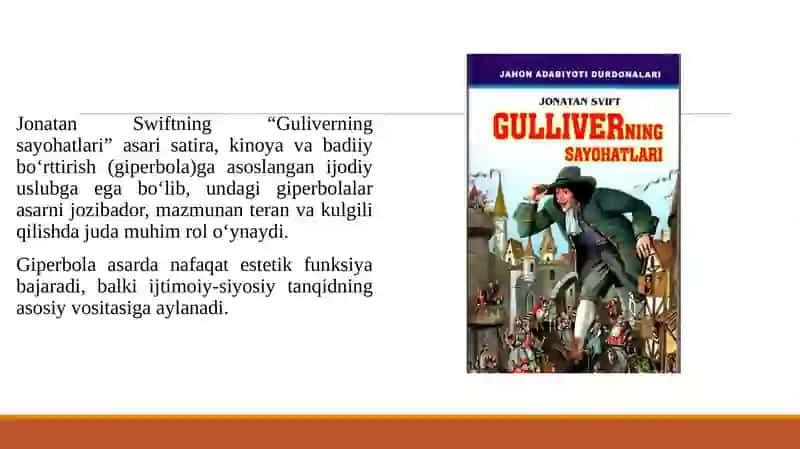 Guliverning sayohatlari asarida giperbolaning oʻrni 3