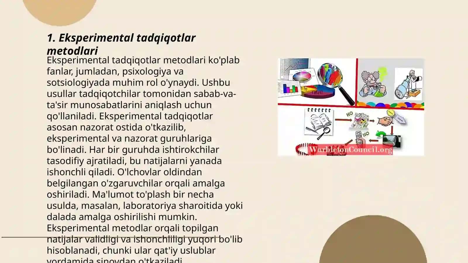 Eksperimental tadqiqotlar metodlari 3