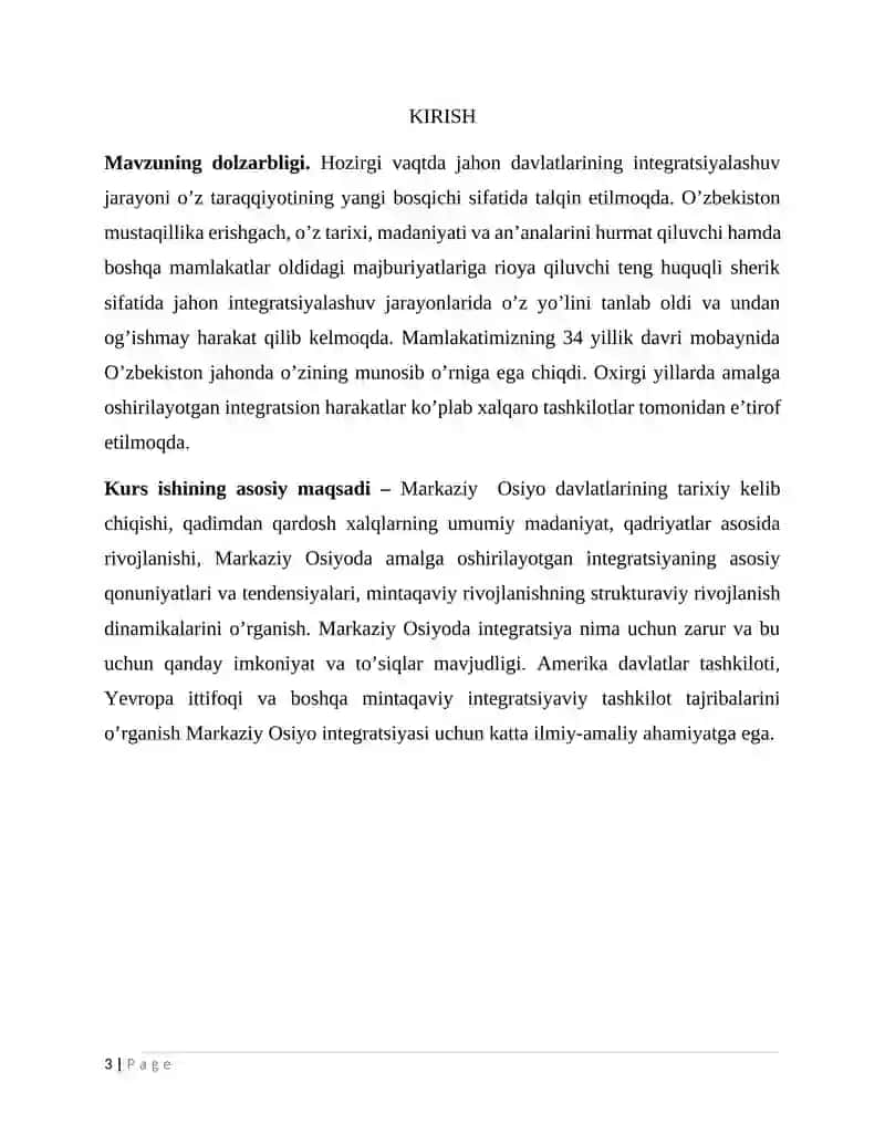 MARKAZIY OSIYO MINTAQASIDAGI INTEGRATSIYAVIY JARAYONLAR 3