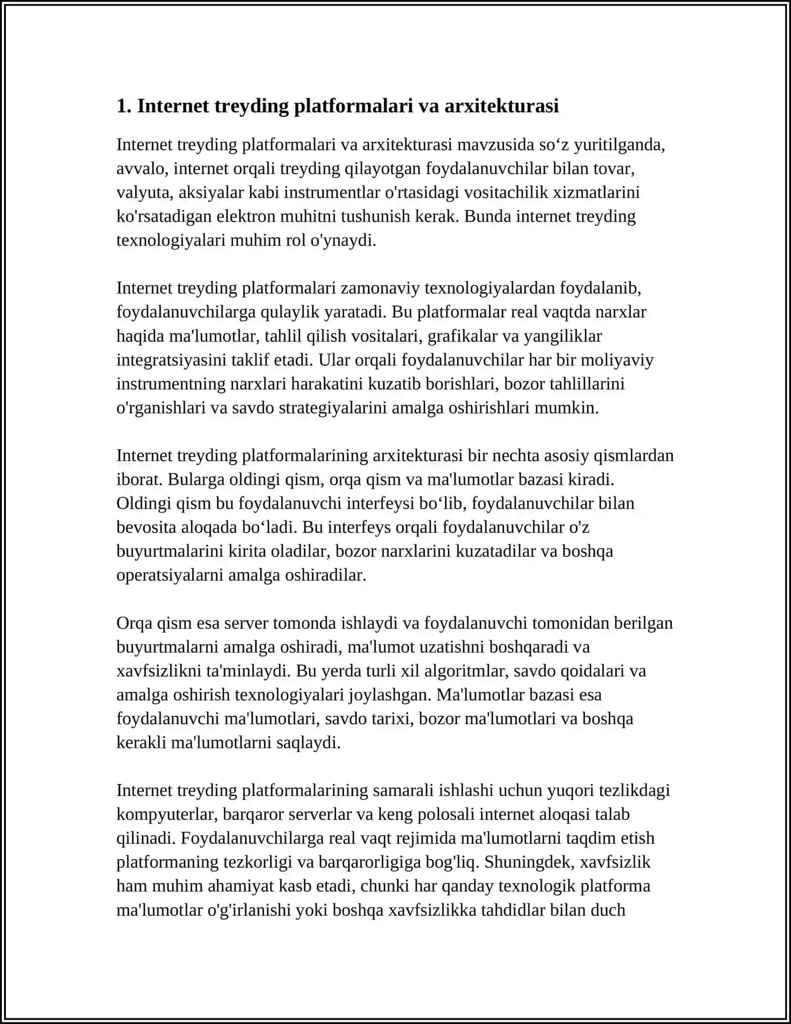 INTERNET TREDING TEXNOLOGIYASI 3