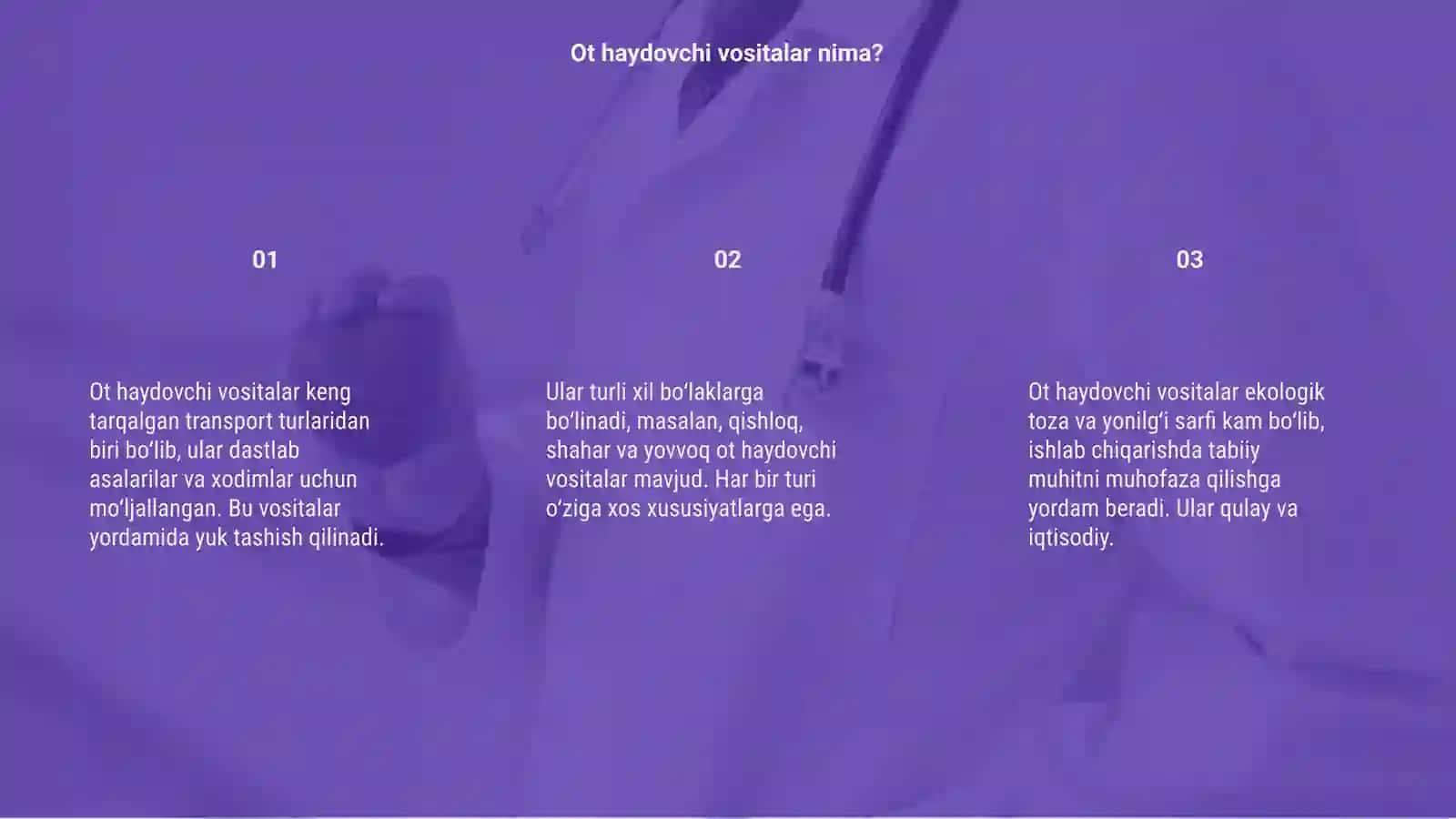 Ot haydovchi vositalar tasnifi 3