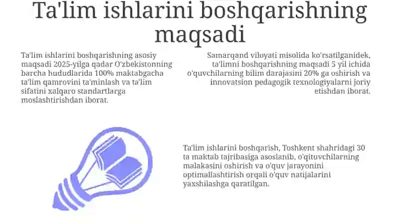 Ta'lim ishlarini boshqarish maqsadi 3